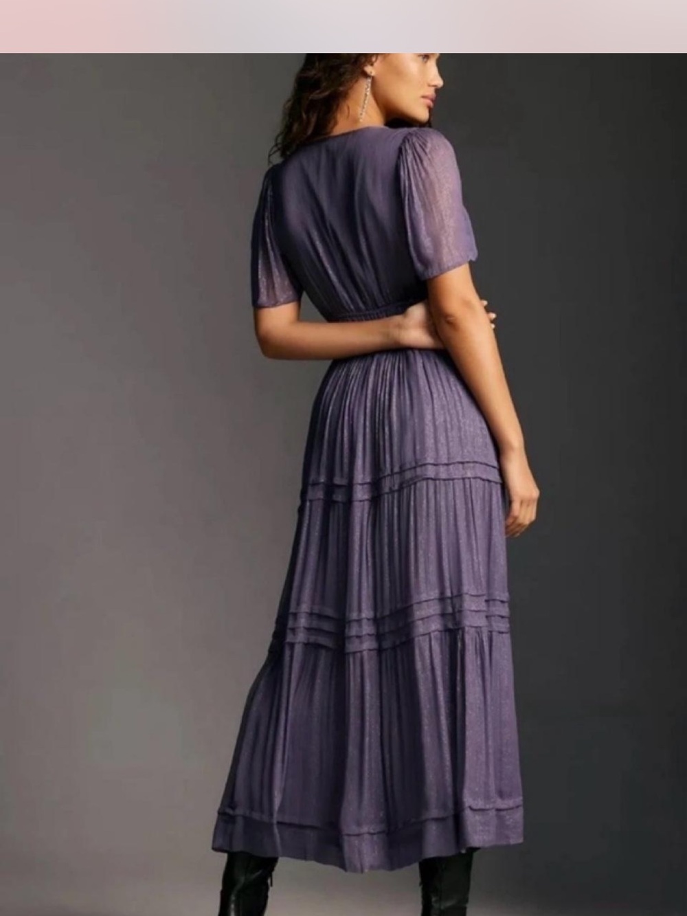 NEW WITH TAGS Anthropology Women's Twilight Purple Tiered Maxi Dress - Brand: - Picture 2 of 5